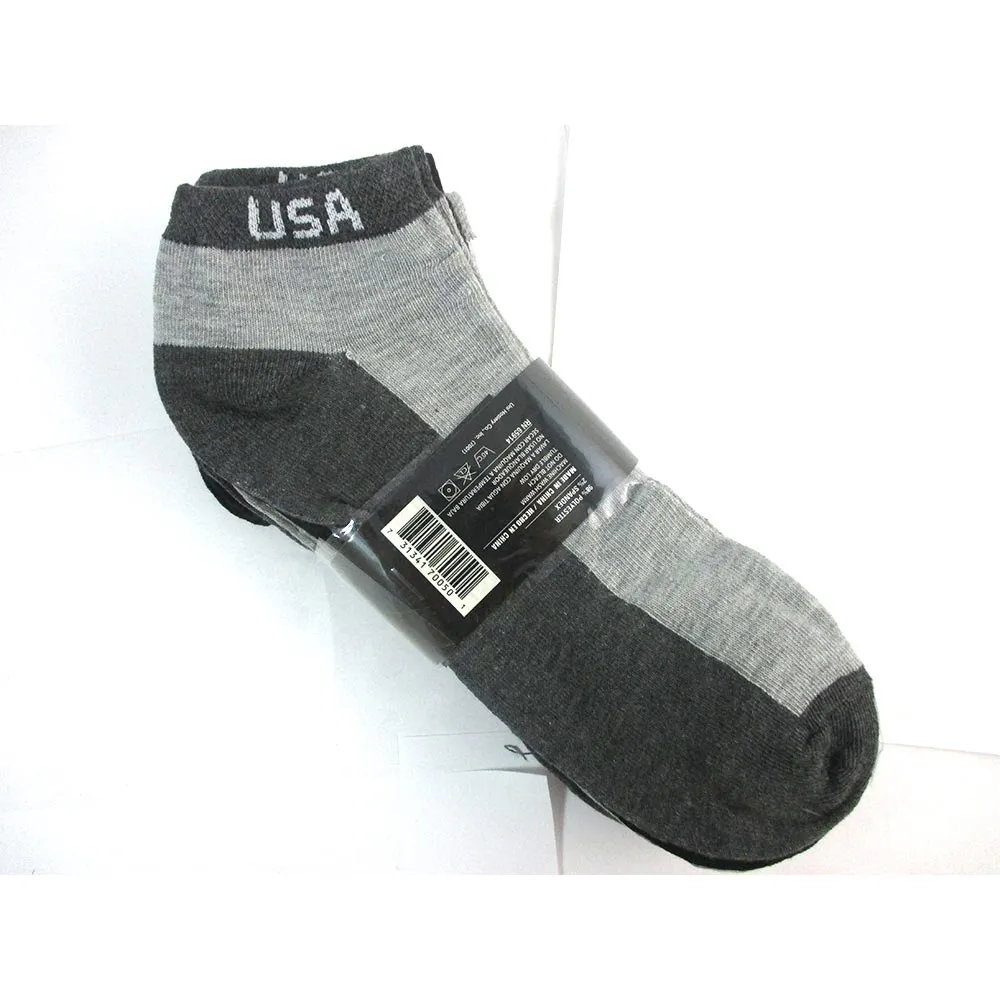 12 Pair Ankle Quarter Crew Socks Unixex Men Low Cut 10-13 Sport Black Grey Tones