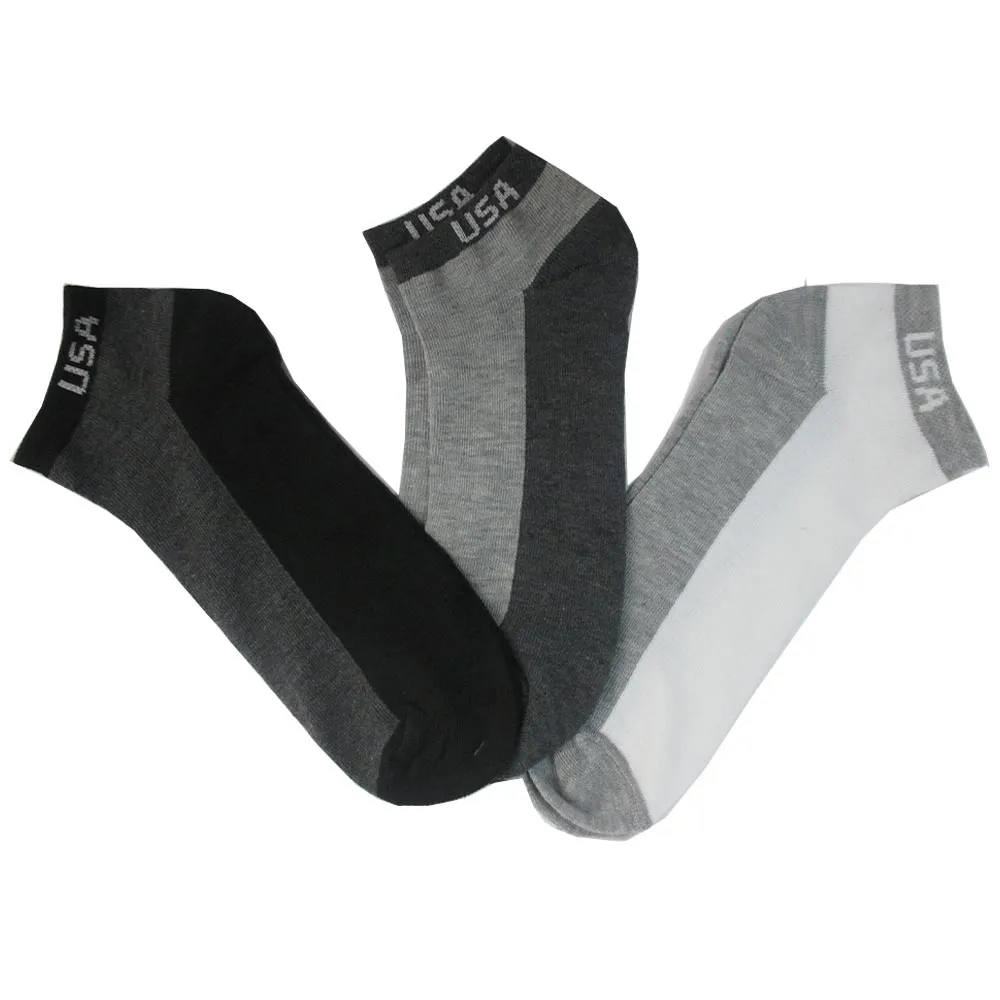 12 Pair Ankle Quarter Crew Socks Unixex Men Low Cut 10-13 Sport Black Grey Tones