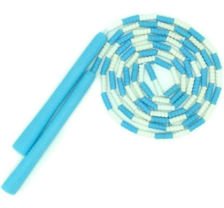 2Pcs 17x2.5cm yellpw Children's sports fitness skipping school exam professional skipping rope long rope AZ18871