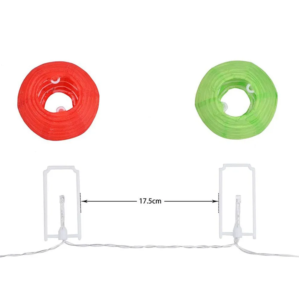 (3m) 20 LED's paper decorative fairy lights lantern lighting (battery operated) - warm white /colorful
