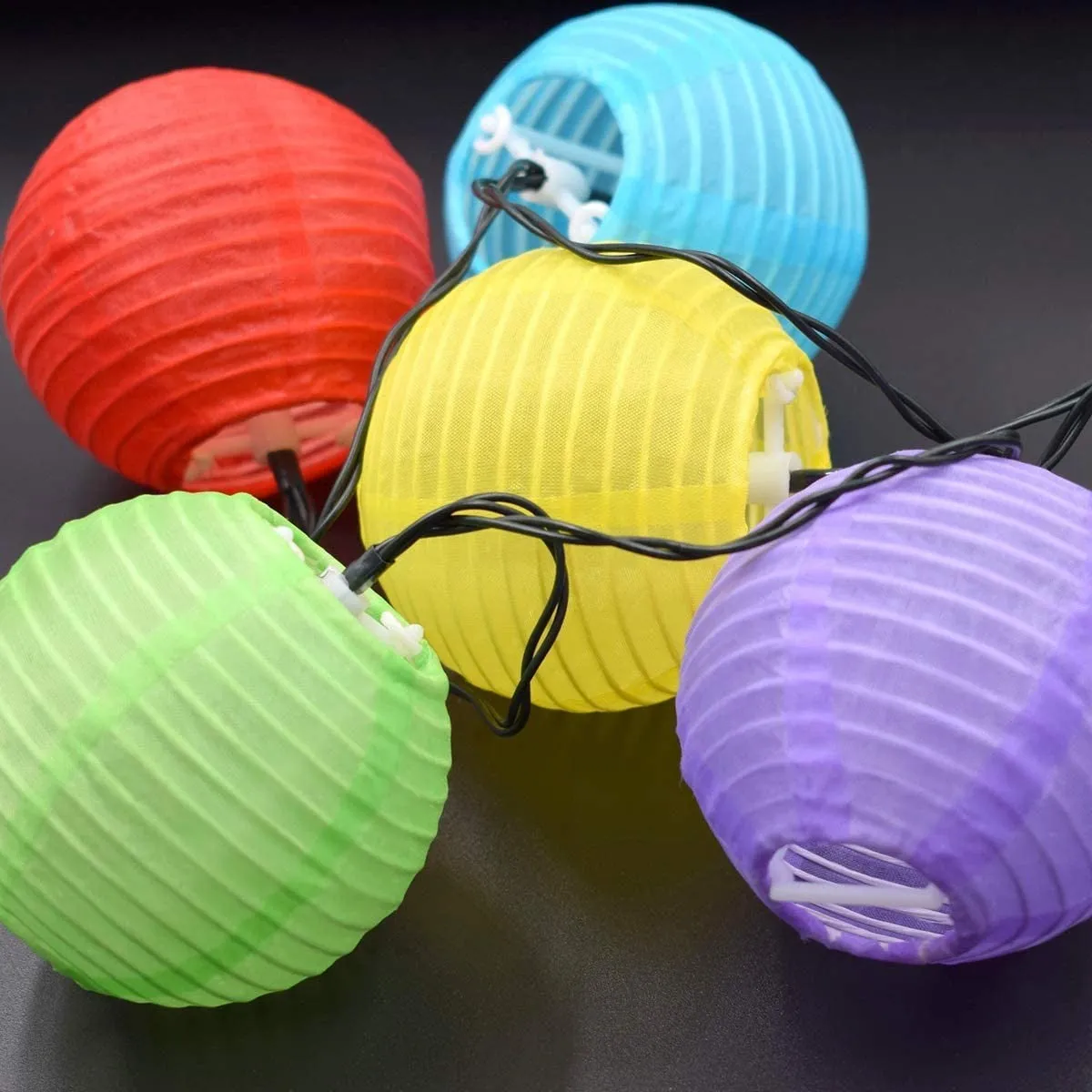(3m) 20 LED's paper decorative fairy lights lantern lighting (battery operated) - warm white /colorful