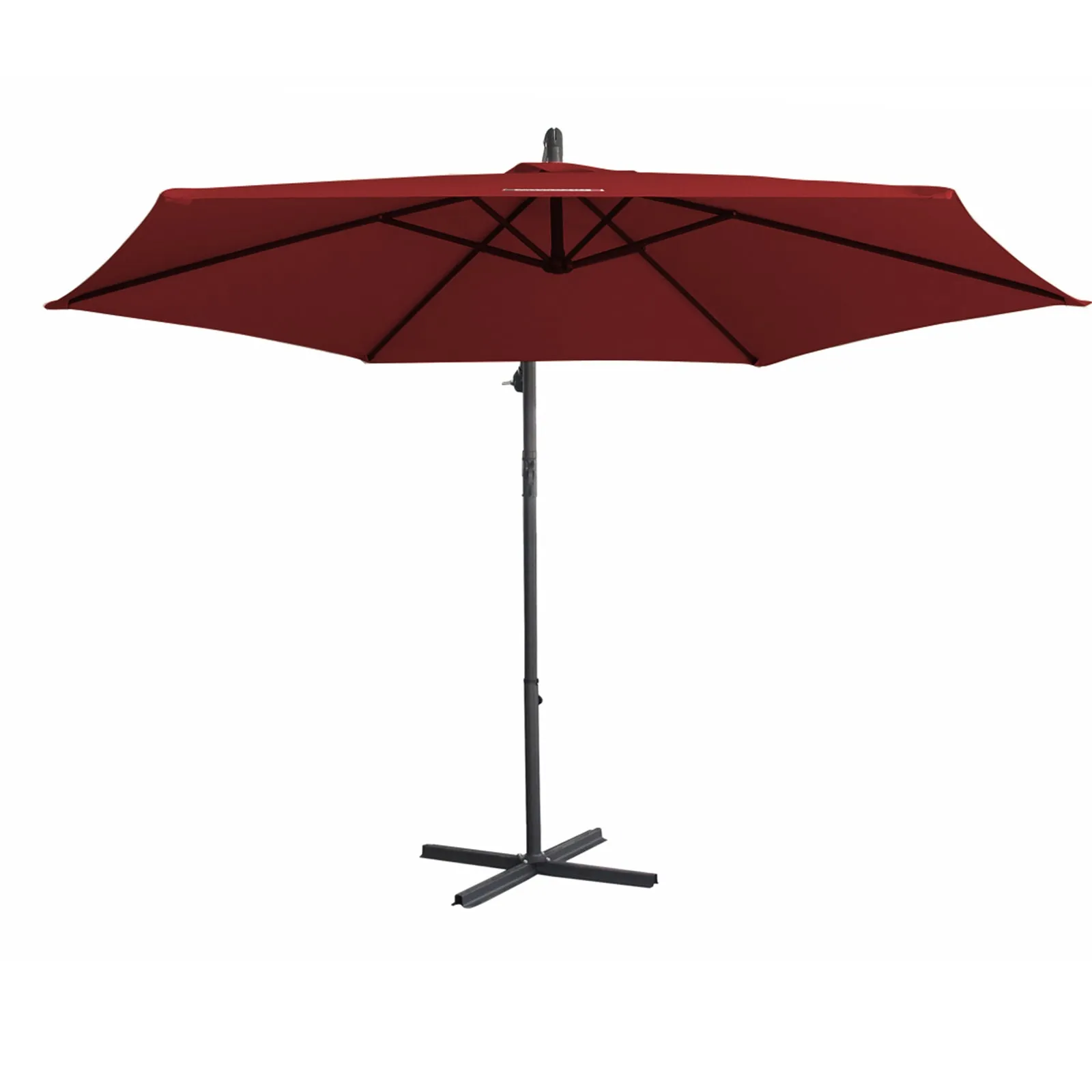 3M Outdoor Umbrella Cantilever | With Protective Cover | Patio Garden Shade | Crimson