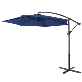 3M Outdoor Umbrella Cantilever | With Protective Cover | Patio Garden Shade | Navy