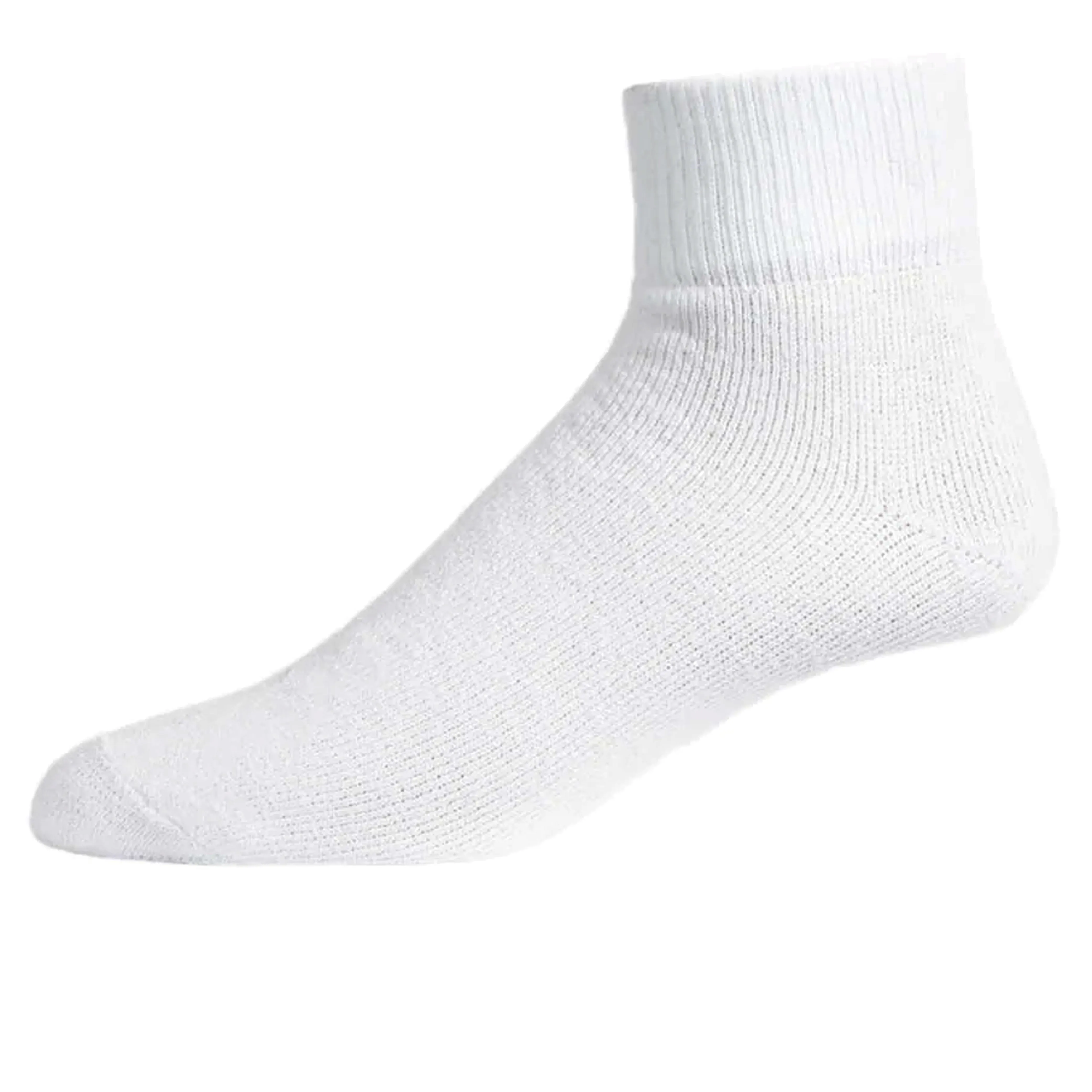 4 Pairs Mens White Performance Sports Socks Ankle Quarter Comfort Cushion 9-11