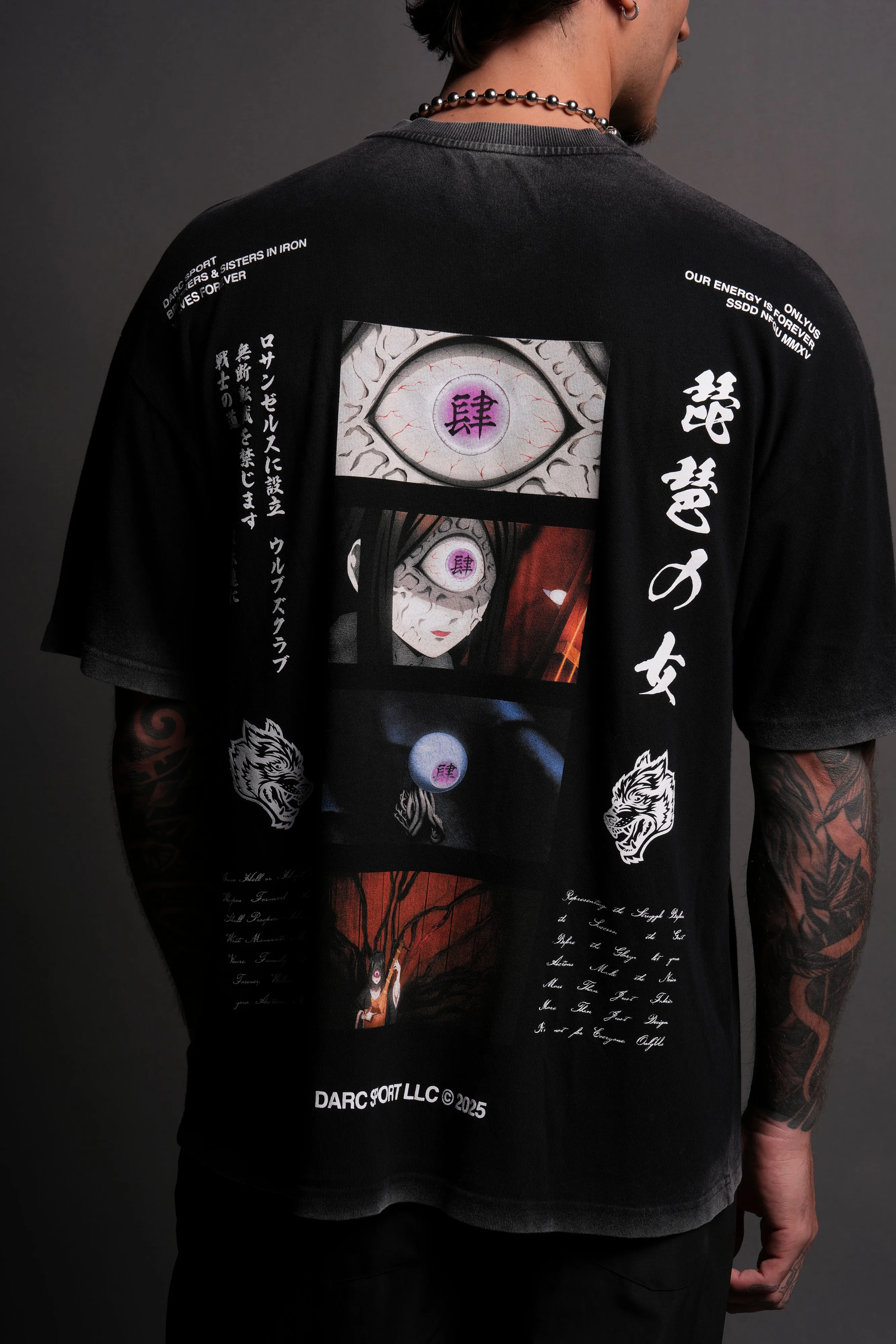 Always Watching "Premium" Oversized Tee in Black