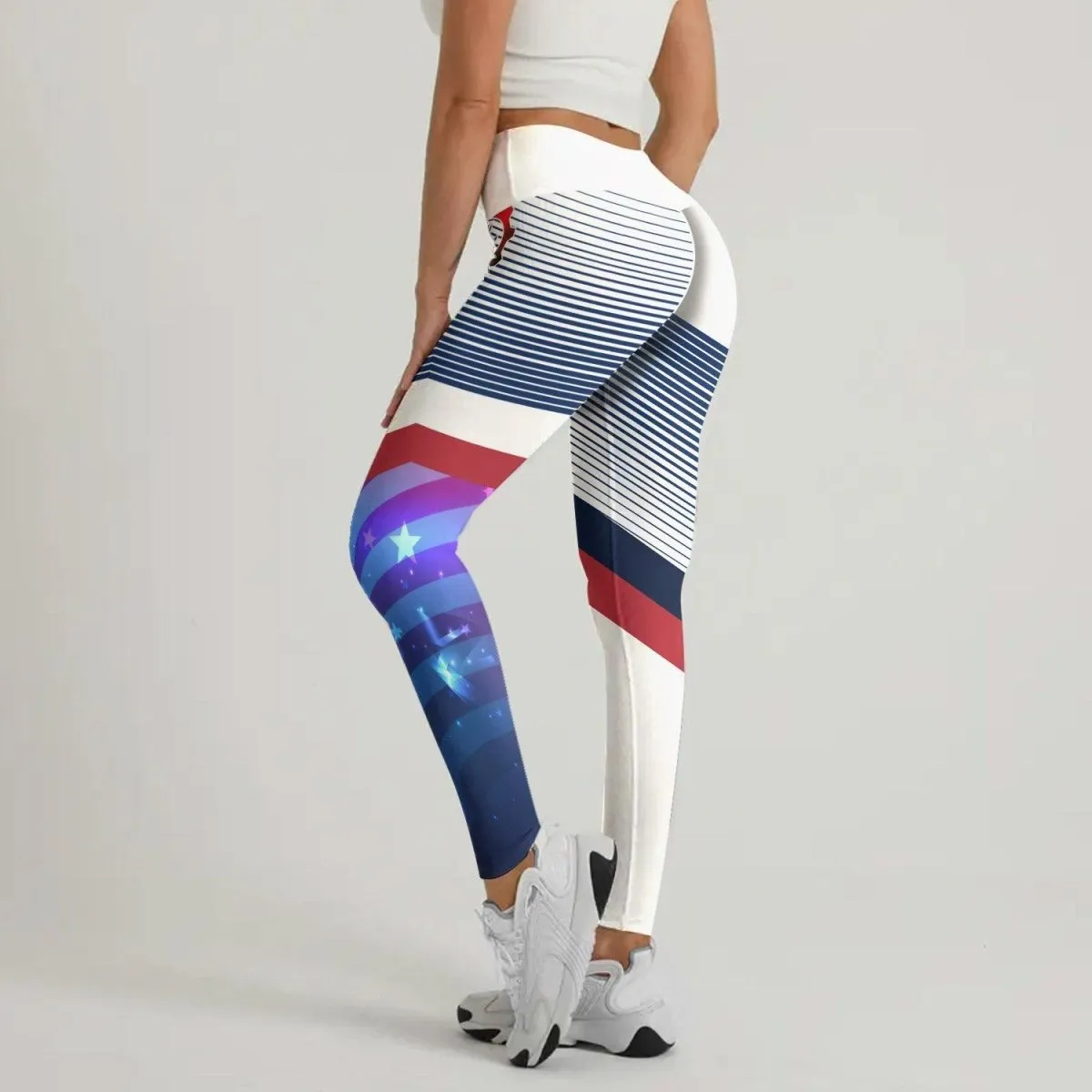 American Flag White Leggings