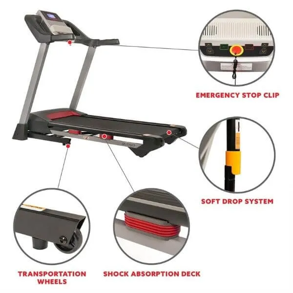 Electric Folding Treadmill With Bluetooth Speakers, Incline & Heart Rate Monitoring