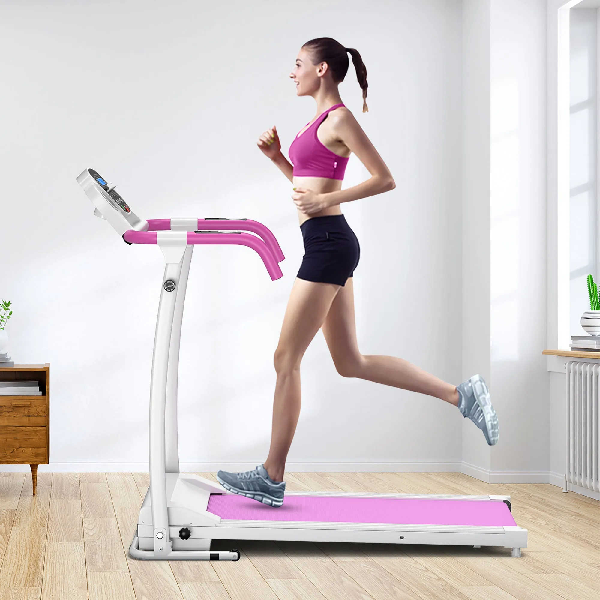 Folding Treadmill Electric /Support Motorized Power Running Fitness Machine