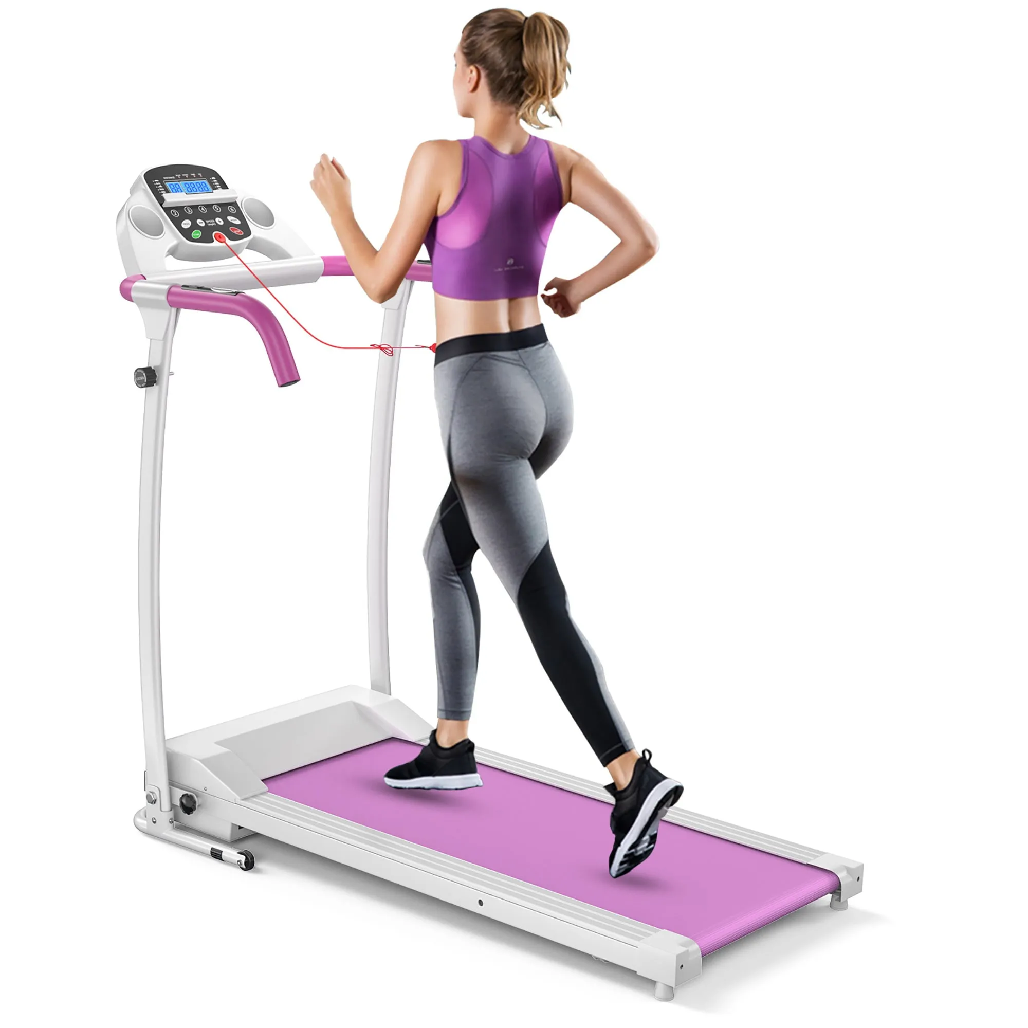 Folding Treadmill Electric /Support Motorized Power Running Fitness Machine