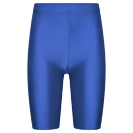 Girls Kids Stretch Cycling Lycra PE School Uniform Dance Gym Swim Shorts -Royal Blue