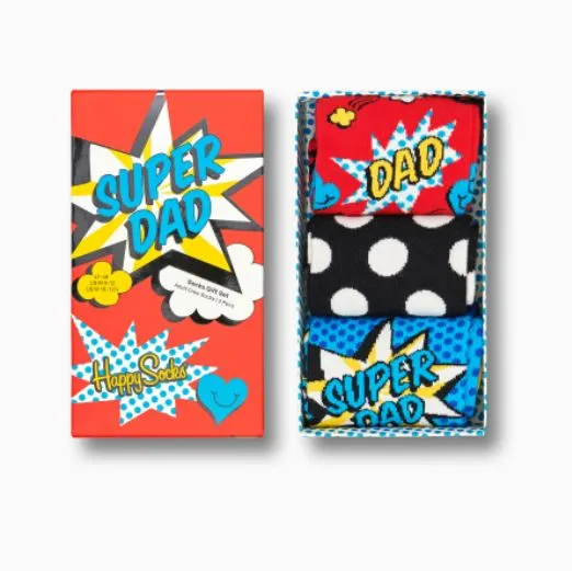 Happy Socks - 3-Pack Super Dad Socks Gift Set