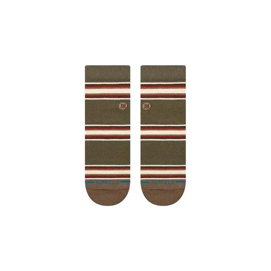 Instance Mens Dark Green Hill Top Quarter Socks