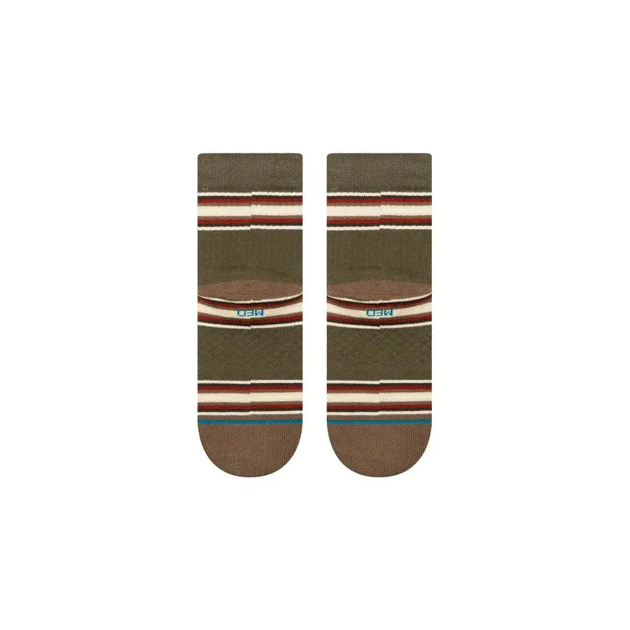 Instance Mens Dark Green Hill Top Quarter Socks