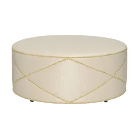 Jacqueline Round Nailhead Ottoman