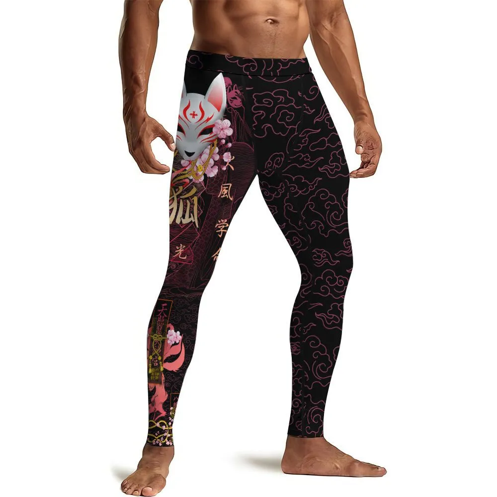 Kitsune Mask Men's Compression Leggings