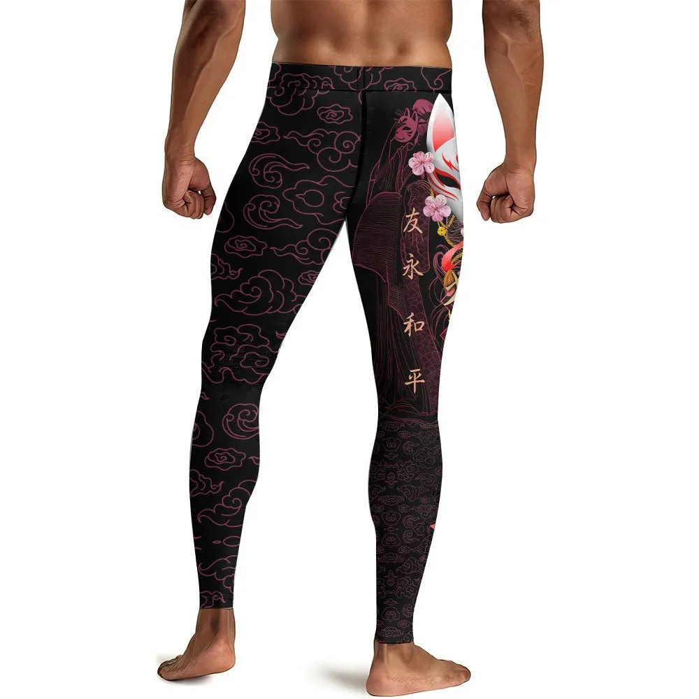 Kitsune Mask Men's Compression Leggings