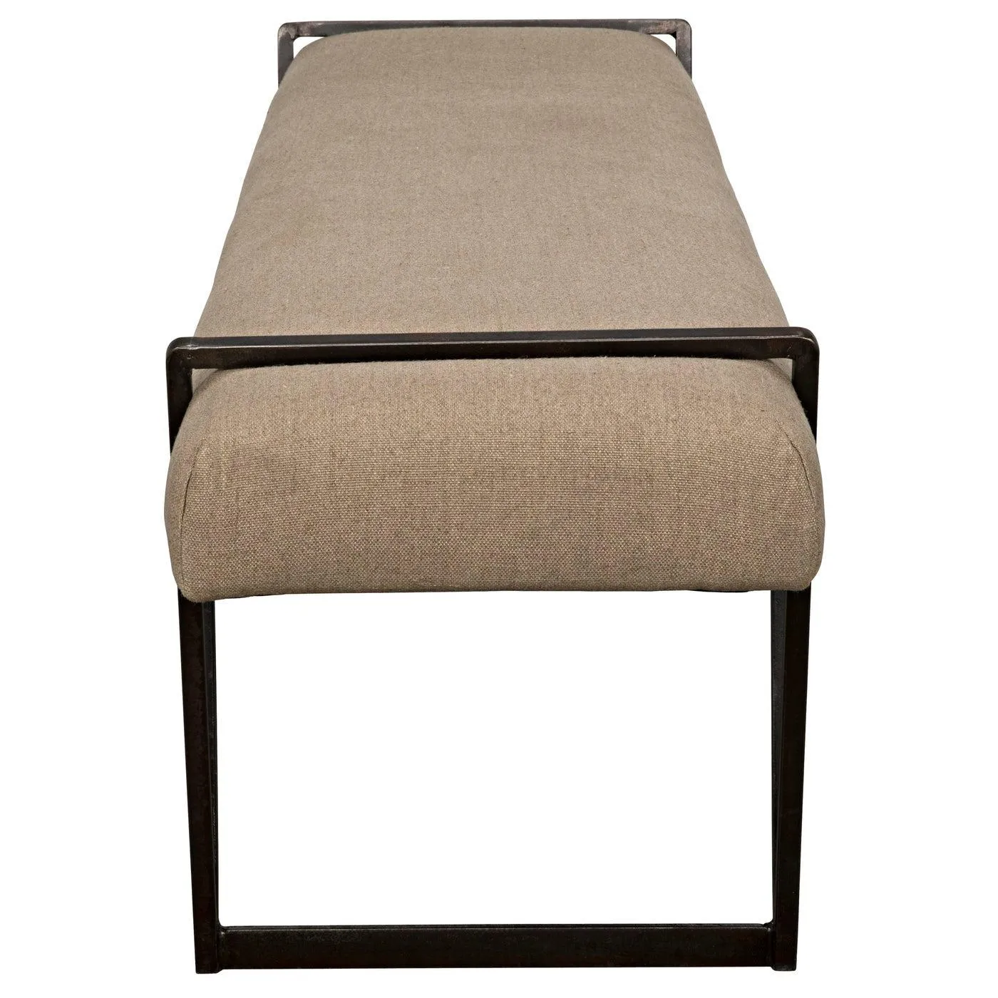 Larkin Bench, Steel with Linen by Noir