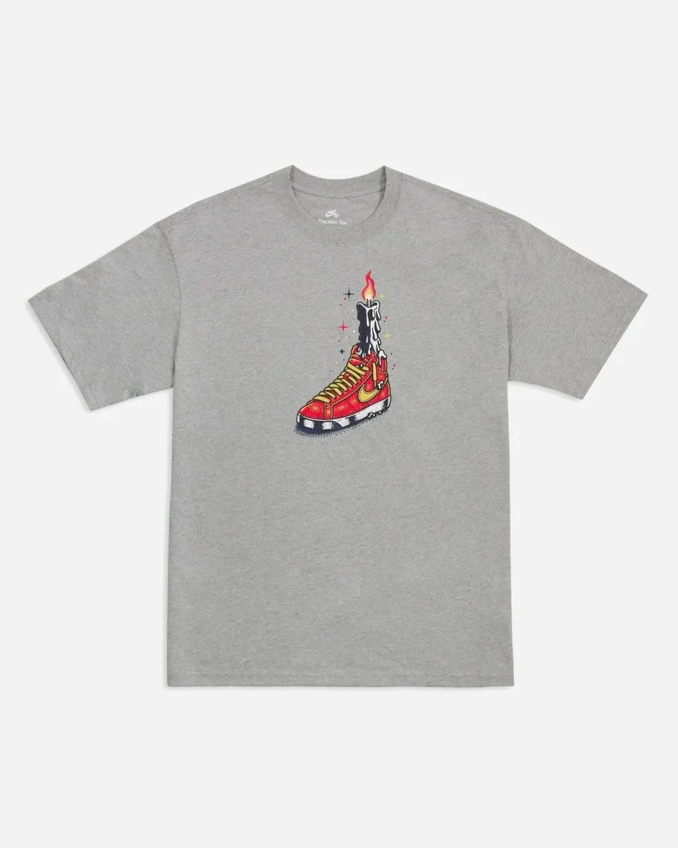 M Nike SB Waxed Tee - Dark Grey Heather