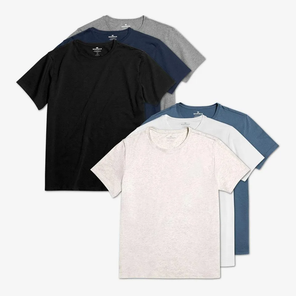 Men's Pima Cotton Crew Neck T-Shirt 6-Pack
