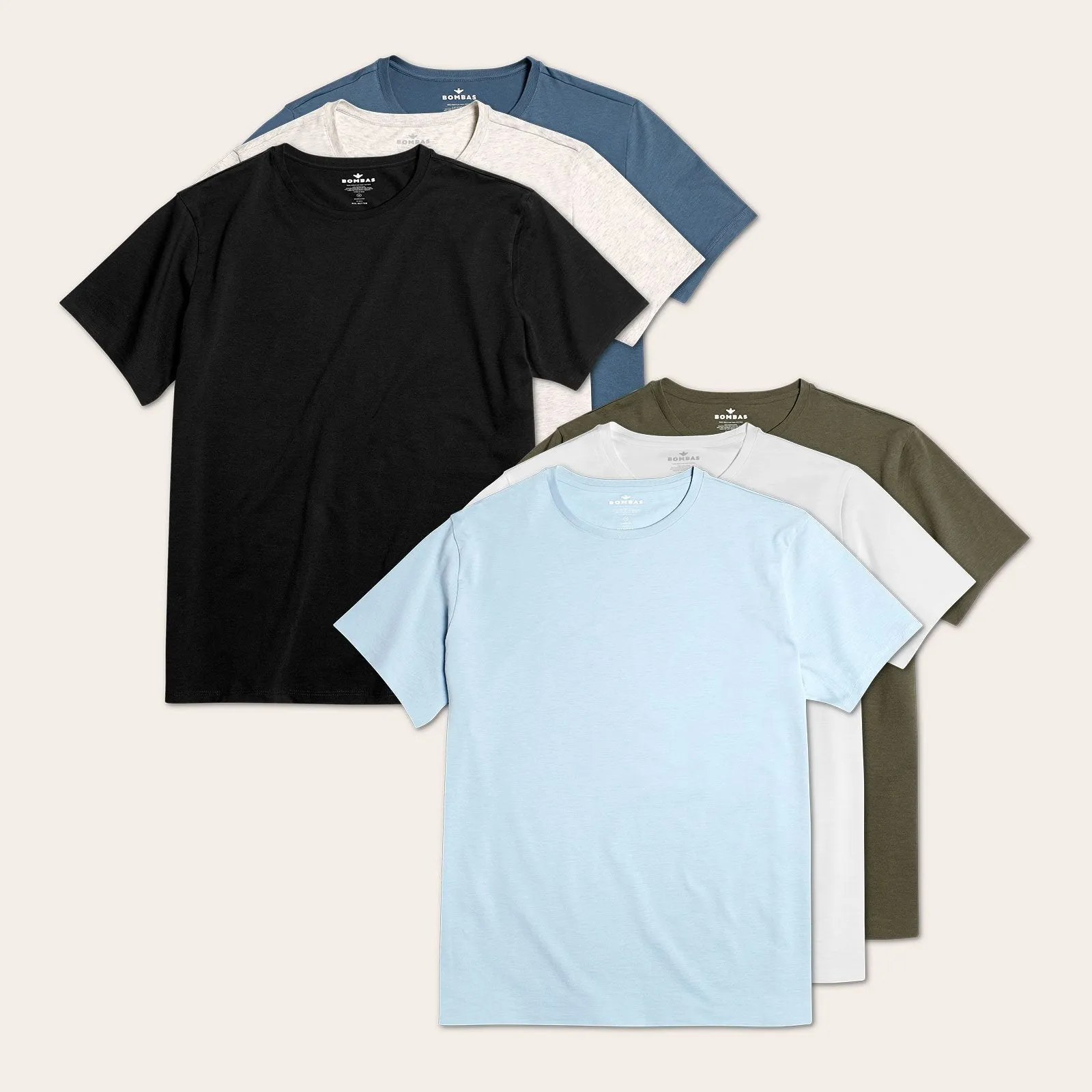 Men's Pima Cotton Crew Neck T-Shirt 6-Pack