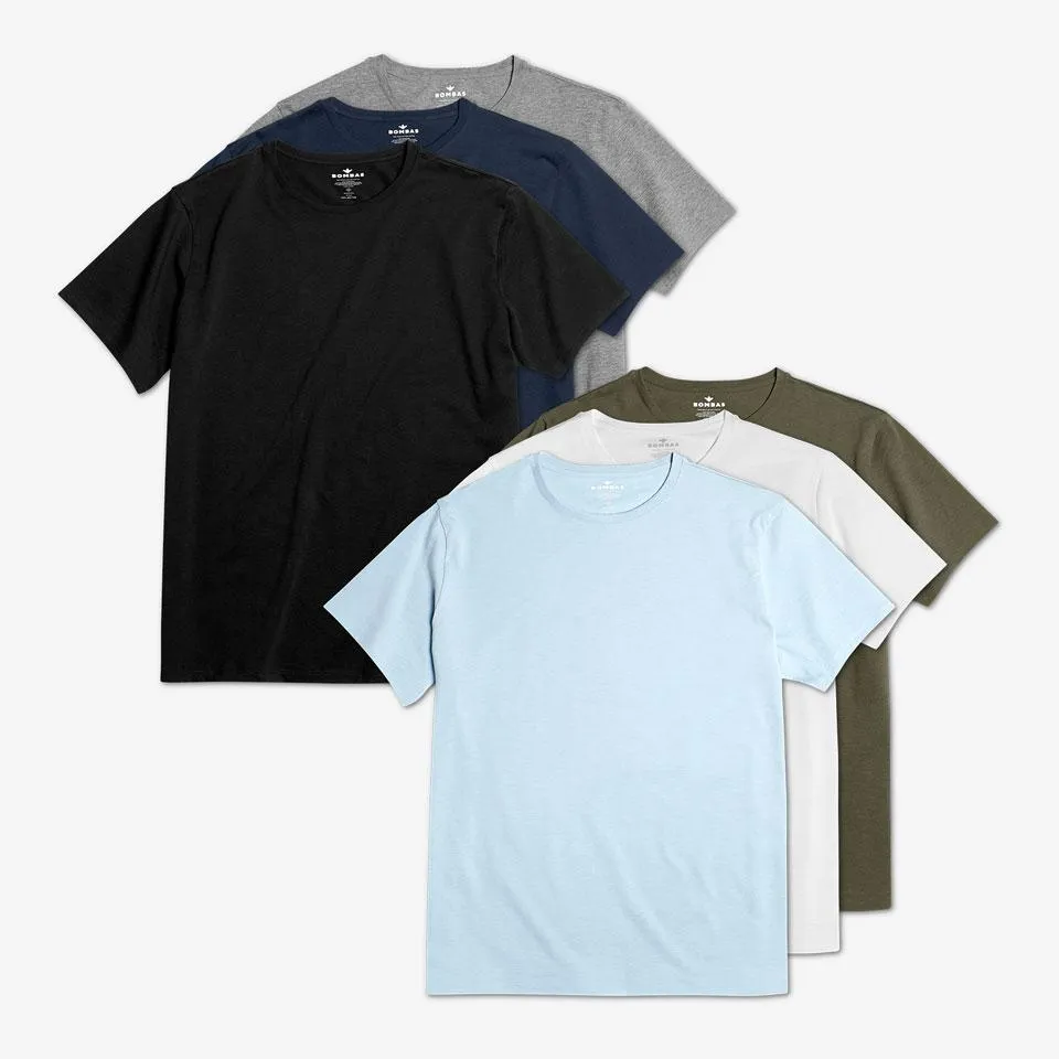 Men's Pima Cotton Crew Neck T-Shirt 6-Pack