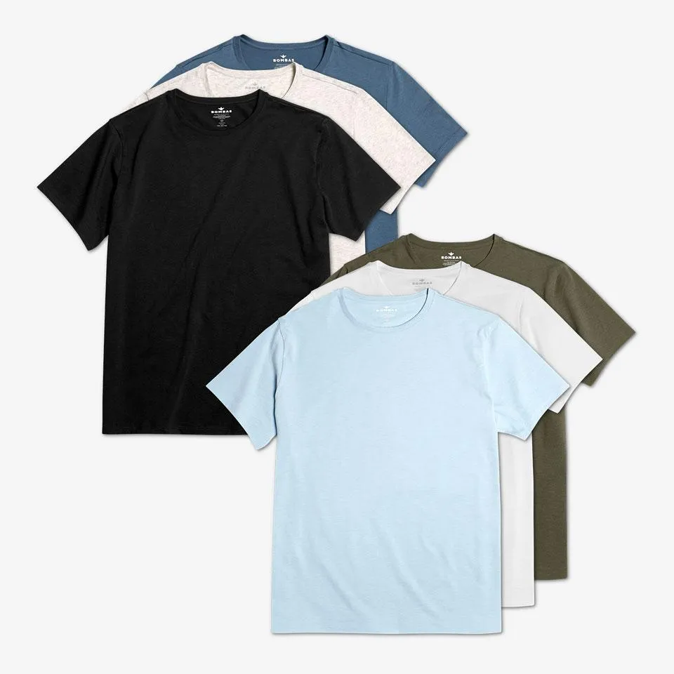 Men's Pima Cotton Crew Neck T-Shirt 6-Pack