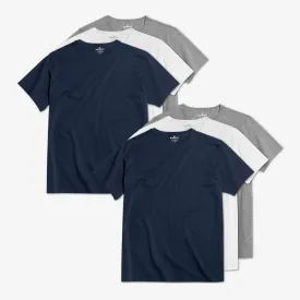 Men's Pima Cotton Crew Neck T-Shirt 6-Pack
