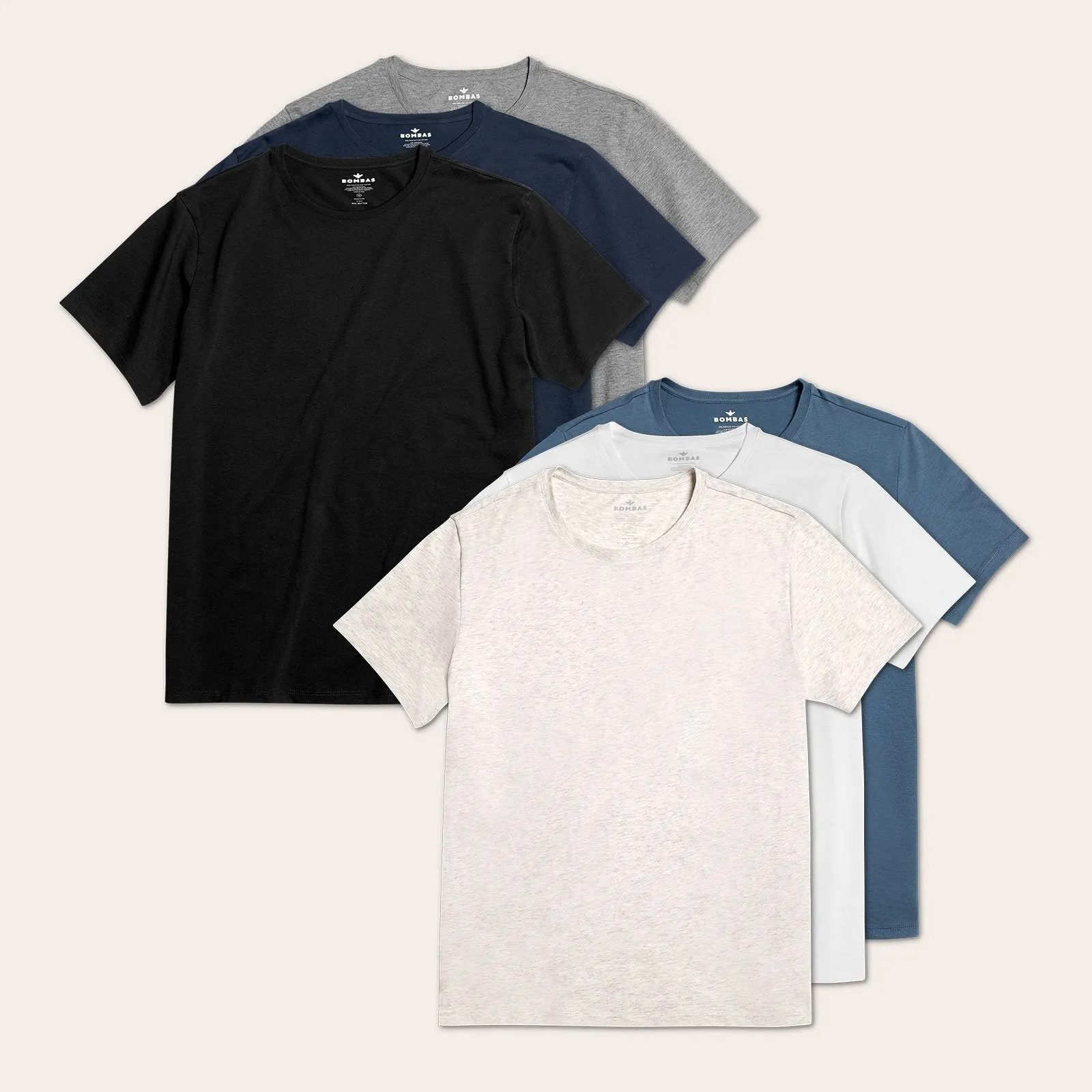 Men's Pima Cotton Crew Neck T-Shirt 6-Pack