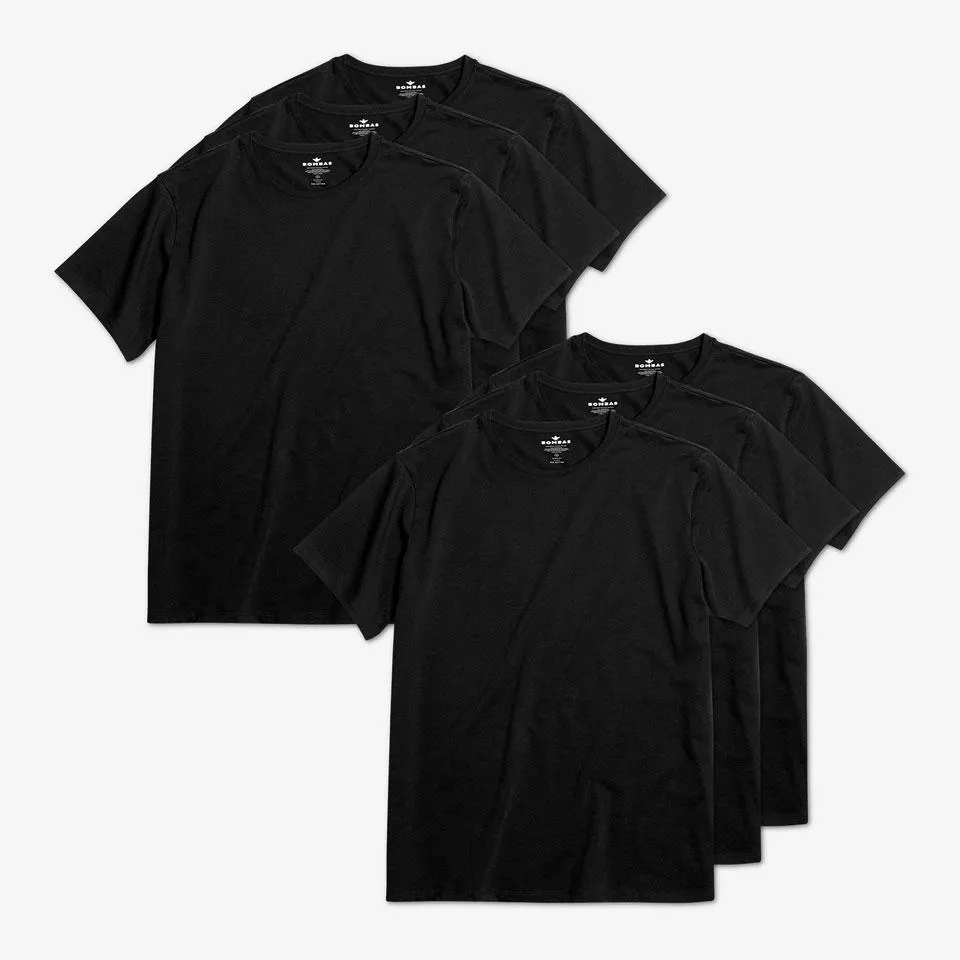 Men's Pima Cotton Crew Neck T-Shirt 6-Pack