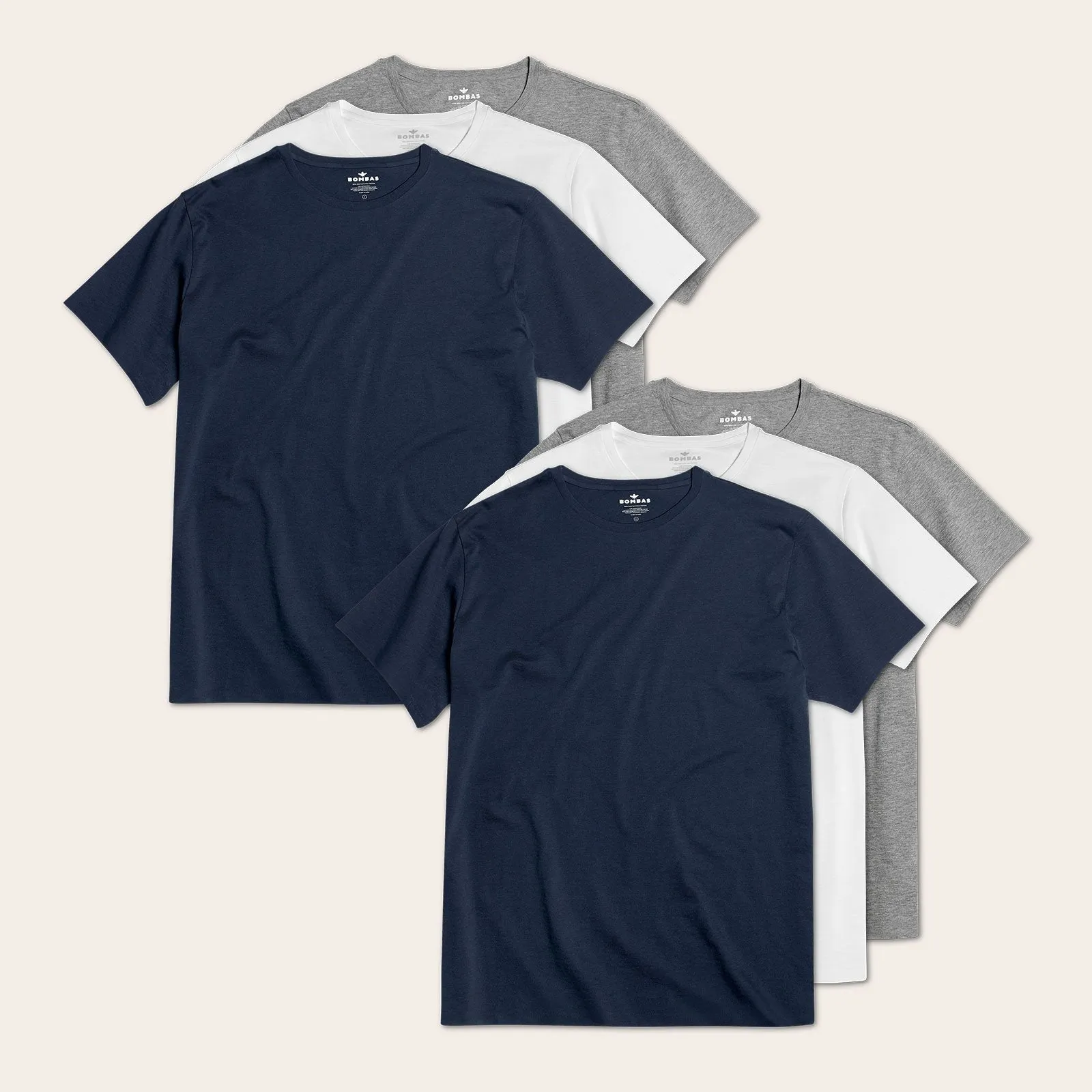 Men's Pima Cotton Crew Neck T-Shirt 6-Pack