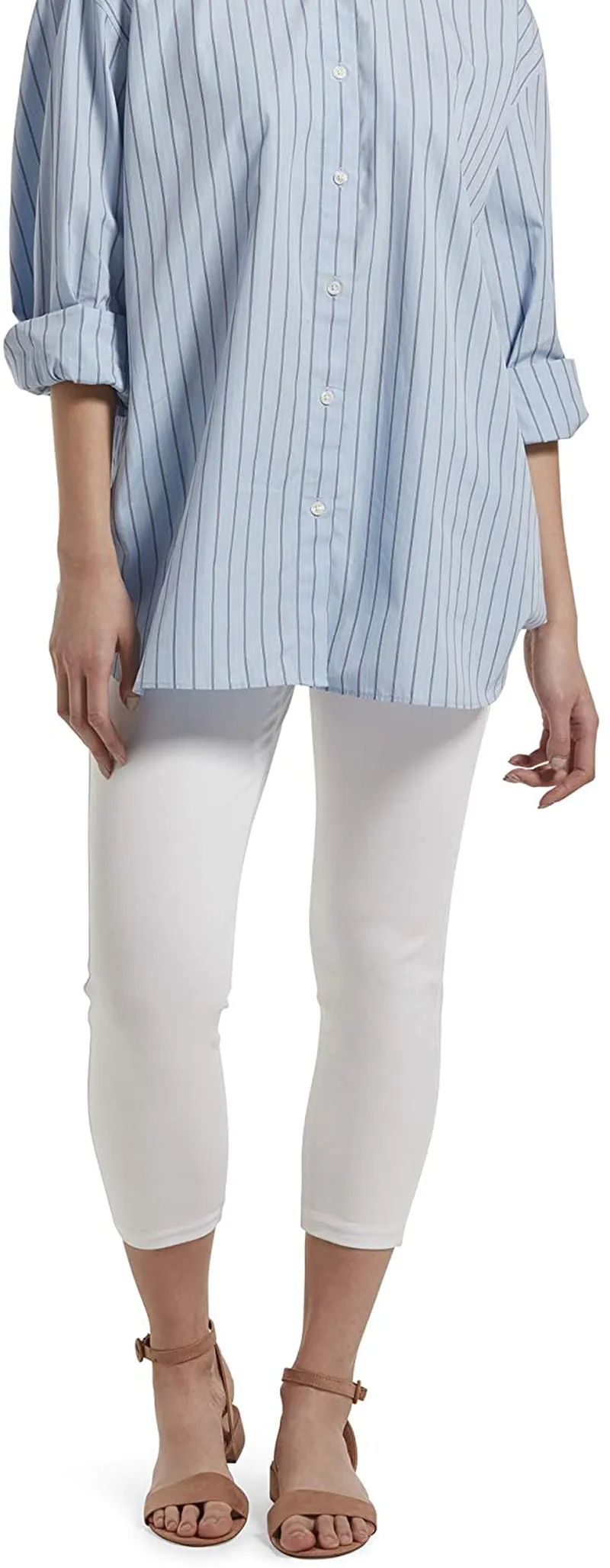 No Nonsense Women's Classic Denim Capri Leggings with Pockets