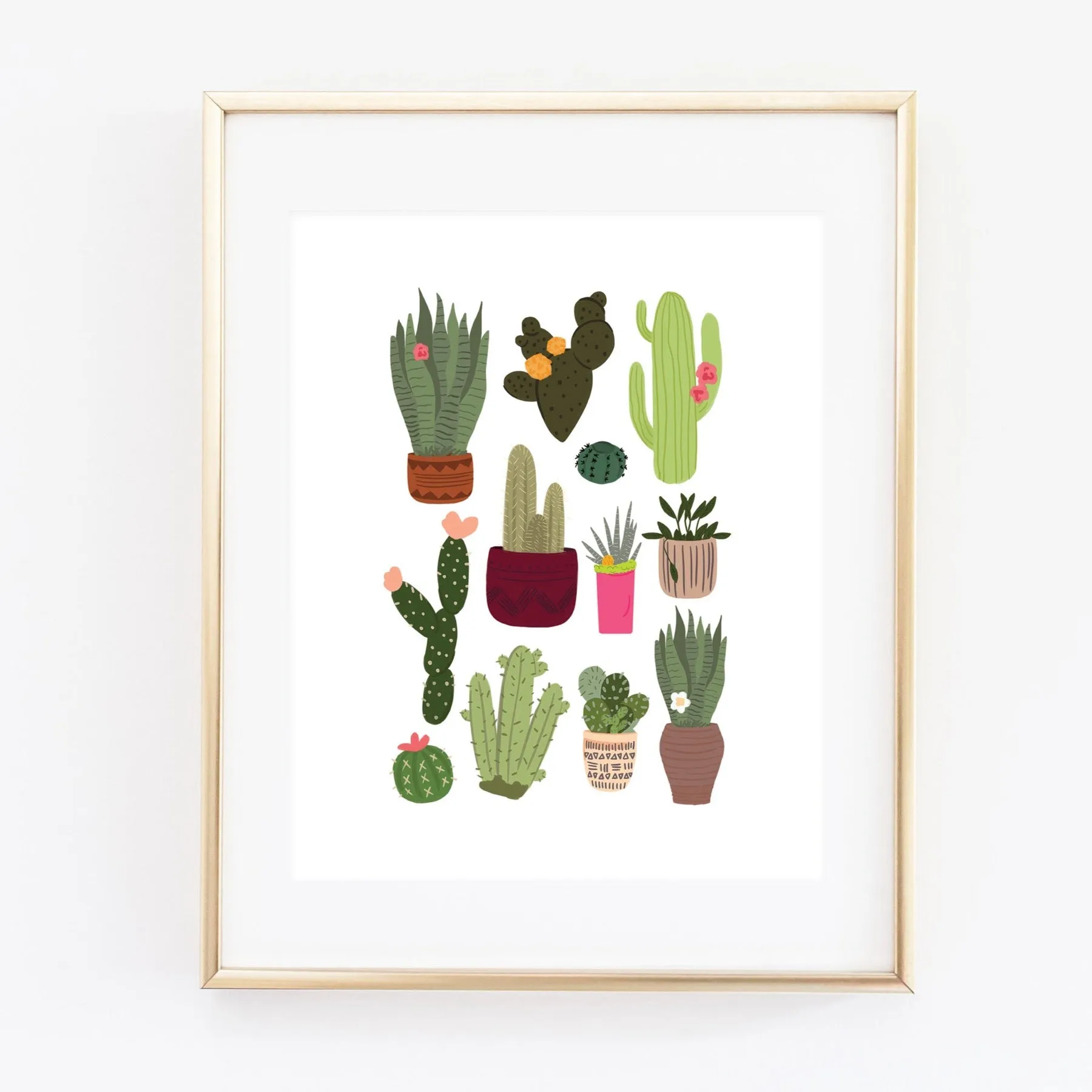 Plants Pattern Art Print by Bloomwolf Studio