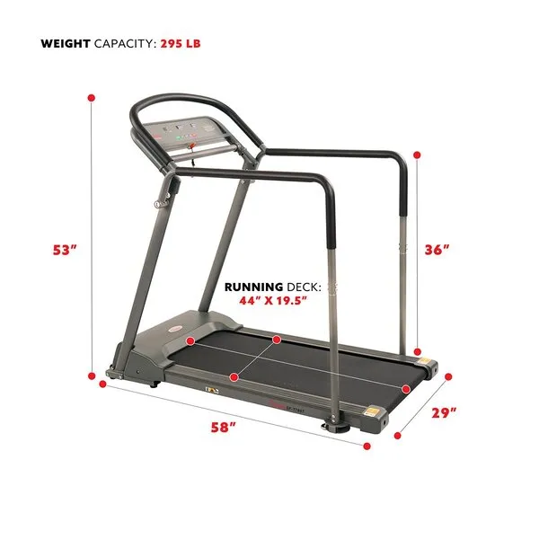 Recovery Walking Treadmill with Handrails and Low Deck