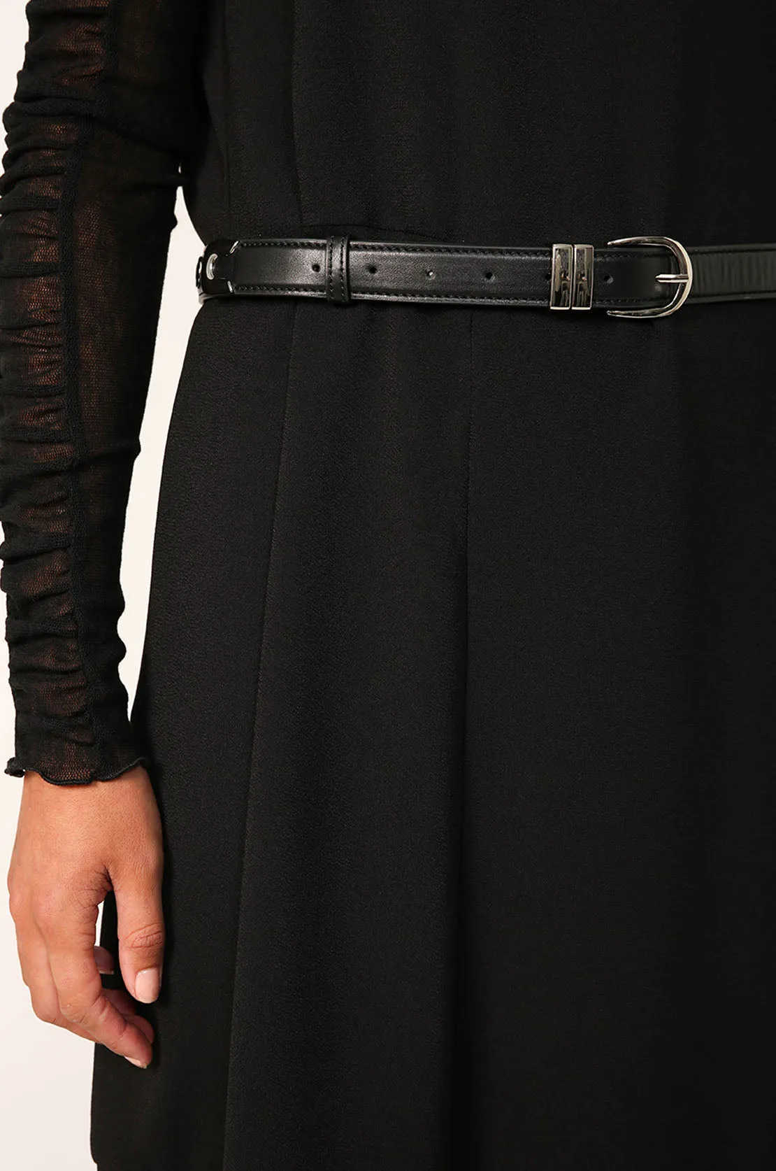 stud belt / black|silver