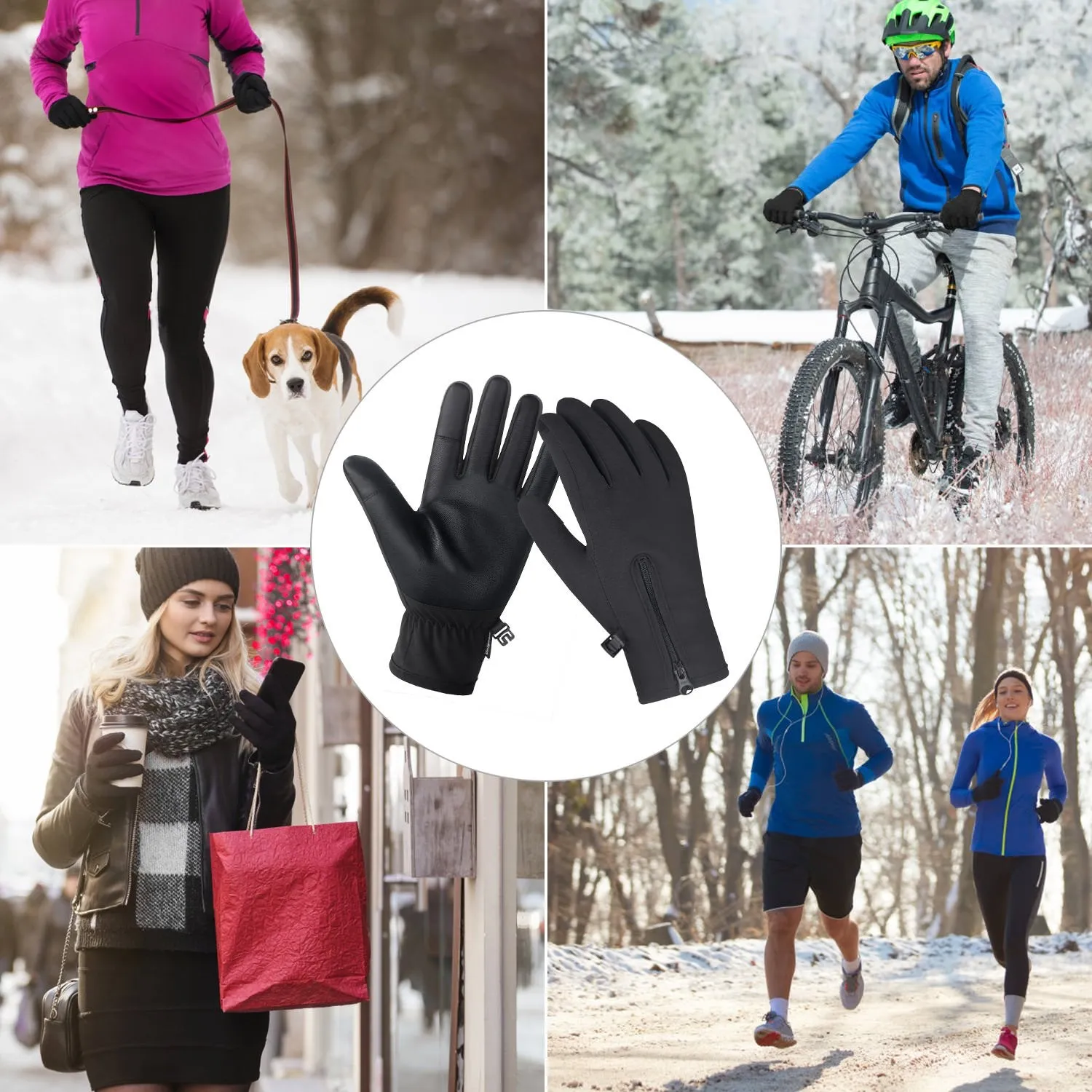 Unigear Unisex Touch Screen Compatible Water-resistant Gloves