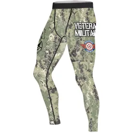 USN Navy Veteran Men's Compression Leggings