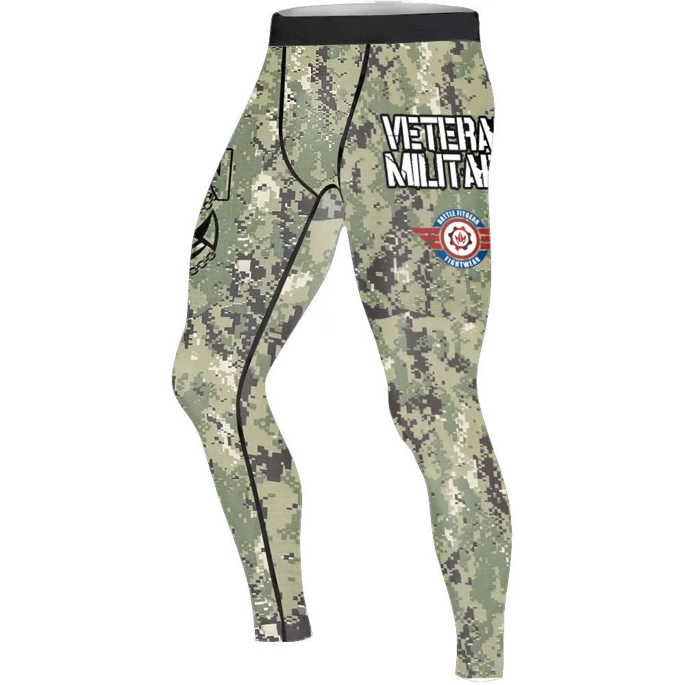 USN Navy Veteran Men's Compression Leggings