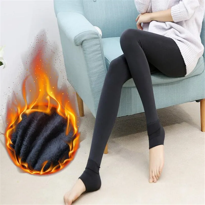 VenusFox Fashion Warm Velvet Cashmere Knitted Leggings