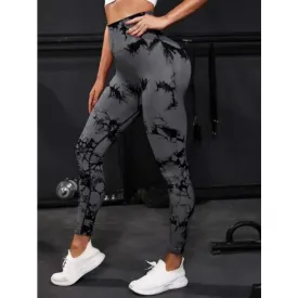 Women Tie Dye Seamless High Waist Fitness Vintage Leggings