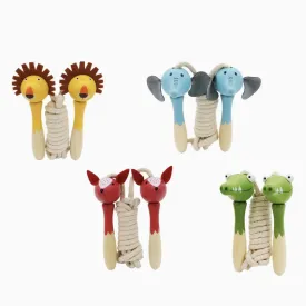 Wooden Jungle Animal Skipping Rope
